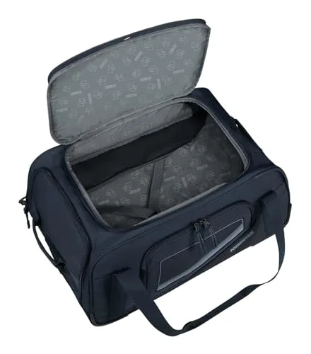 American Tourister ▫️ City Racer - Mala de 55 cm/50 L - Rodas, compartimento para sapatos, vários compartimentos - Impermeável, capa inteligente, resistente - Azul (azul-marinho) 5