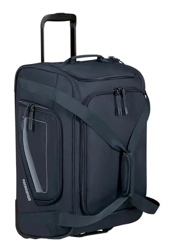 American Tourister ▫️ City Racer - Mala de 55 cm/50 L - Rodas, compartimento para sapatos, vários compartimentos - Impermeável, capa inteligente, resistente - Azul (azul-marinho) 6