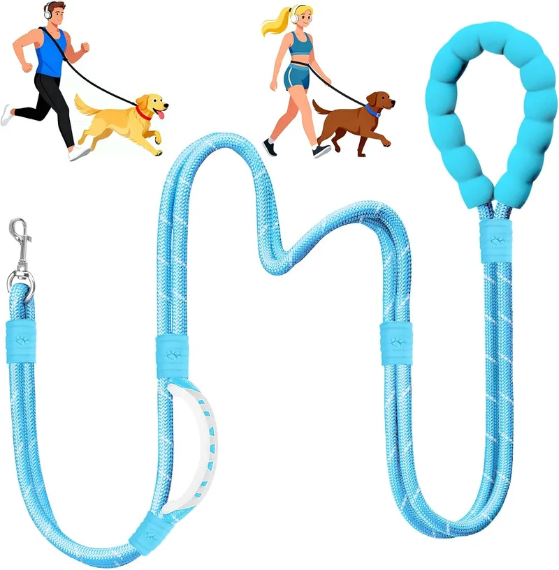 O·Lankeji ▫️ Trela de Treino para Cães, Trelas para Cães 1,5/2m, Pega Acolchoada Macia, Trela para Cães Multi-Posições, Trela para Cães com Fios Reflectores