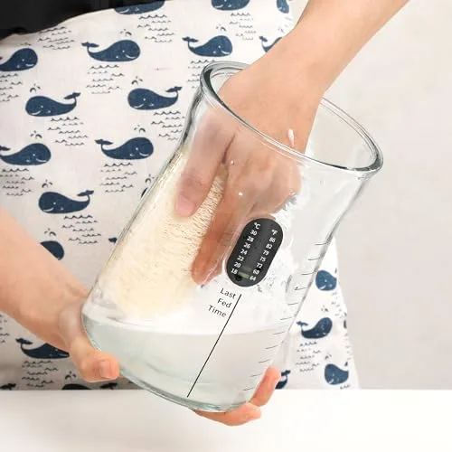 Coco Bird ▫️ Pro - Conjunto de iniciação à massa-mãe, com um grande frasco de vidro de 1,5 l e 17 receitas, acessório para preparar massa-mãe para cozer pão e fermentação (2 unidades) 7
