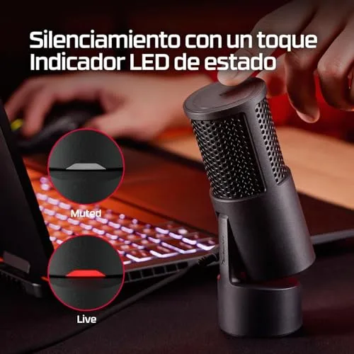 HyperX ▫️ Solocast 2 - Microfone de condensador USB com padrão cardioide, Jogos, Streaming, podcasts, PC, Twitch, YouTube, Discord, Preto 6