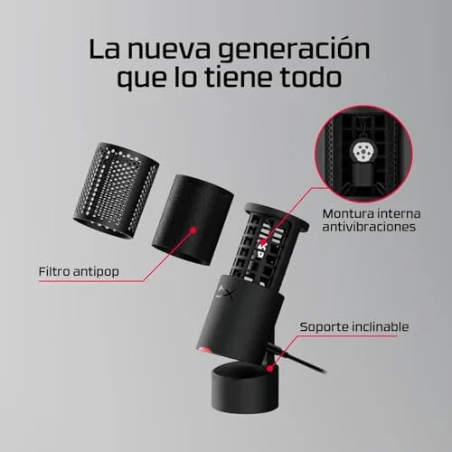 HyperX ▫️ Solocast 2 - Microfone de condensador USB com padrão cardioide, Jogos, Streaming, podcasts, PC, Twitch, YouTube, Discord, Preto 7