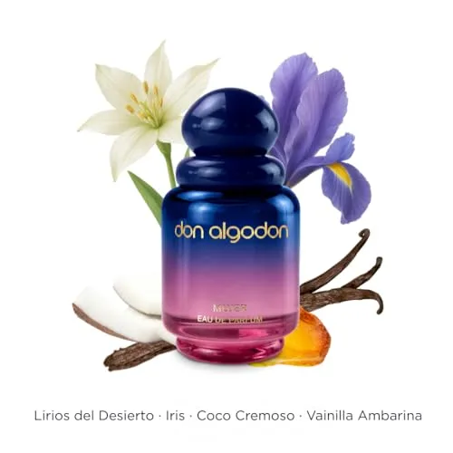 DON ALGODON ▫️ Conjunto Don Algodón Eau de Parfum para Mulher | 100 ml + 30 ml | Perfume floral gourmand com lírios do deserto, coco e íris | Fragrância intensa, feminina e elegante | Ideal para oferecer 2