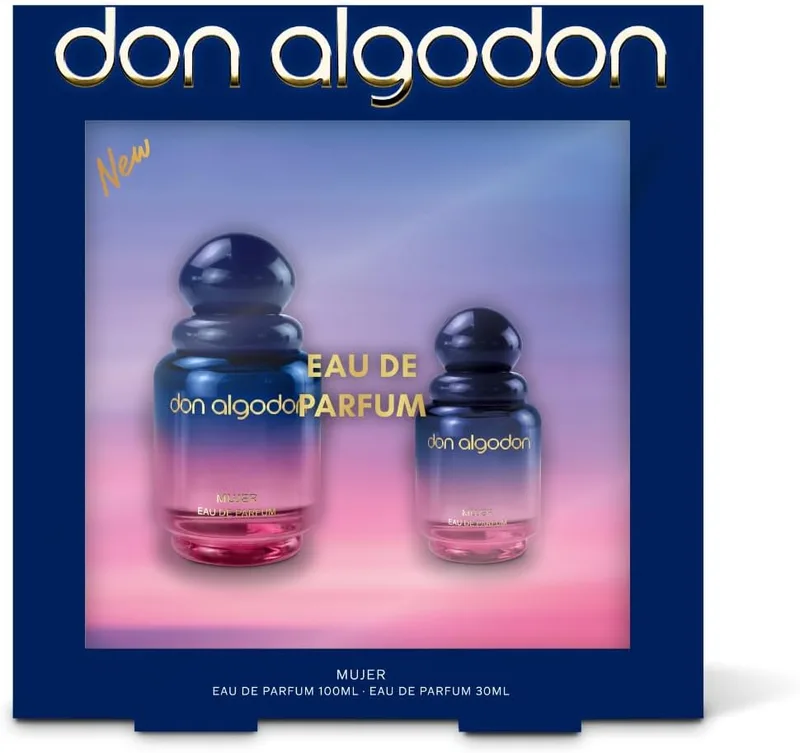 DON ALGODON ▫️ Conjunto Don Algodón Eau de Parfum para Mulher | 100 ml + 30 ml | Perfume floral gourmand com lírios do deserto, coco e íris | Fragrância intensa, feminina e elegante | Ideal para oferecer