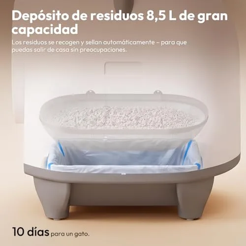 Devoko ▫️ Caixa de Areia Autolimpante para Gatos, Grande, 90 L, Caixa de Areia Automática para Gatos de Grande Capacidade, Equipada com Sistema de 6 Níveis de Segurança, Compatível com Controlo por Aplicação, Função Melhorada de Eliminação de Odores 4