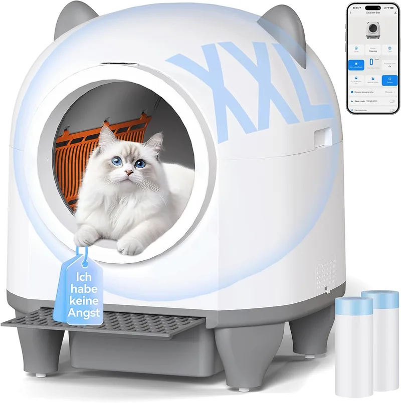 Devoko ▫️ Caixa de Areia Autolimpante para Gatos com Aplicação Multiusuário, Caixa de Areia Automática