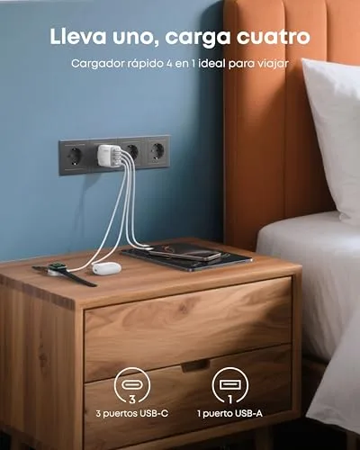 Anker ▫️ Carregador USB-C Zolo de 70 W, adaptador de parede com 4 portas 4