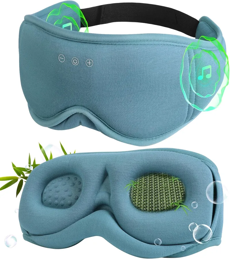 LC-dolida ▫️ Máscara de dormir Bluetooth, auscultadores para dormir anti-luz, máscara de dormir sem pressão ocular para mulheres e homens, auscultadores para viagens, turnos noturnos, sono no escritório