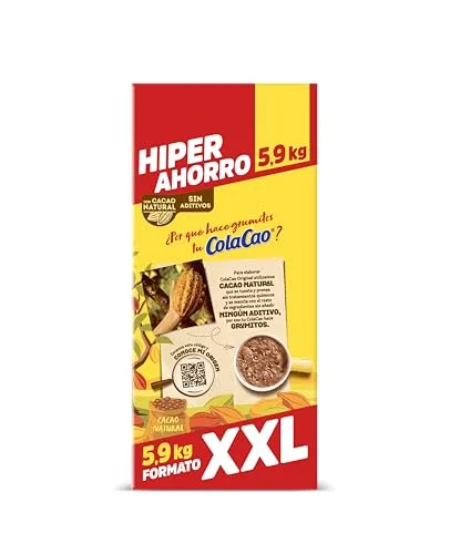 ColaCao ▫️ Original, Cacau Solúvel Natural sem Aditivos, Embalagem Económica XXL, 5,9 kg 4