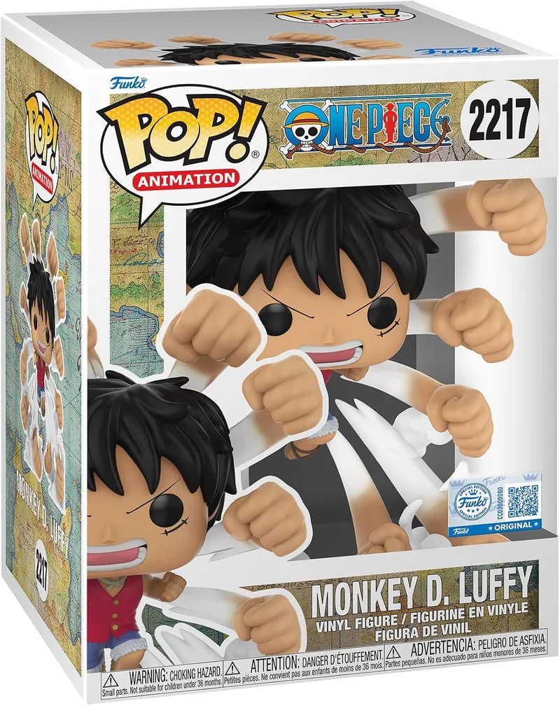 Funko ▫️ Pop! Premium: One Piece - Luffy - Gum Gum Gatling - Exclusivo da Amazon - Figura de vinil colecionável - Ideia para presente - Produto oficial - Brinquedos para crianças e adultos