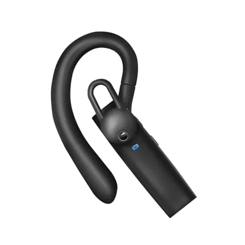 LogiLink ▫️ Auscultadores sem fios mono com clipe para a orelha, Bluetooth versão 5.4, carregamento via USB-C, aproximadamente 100 horas, microfone amovível 6