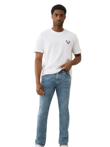 True Religion ▫️ Rocco - Calças de ganga justas de costura simples para homem 2