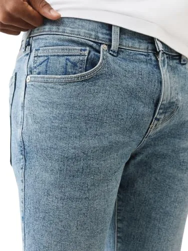 True Religion ▫️ Rocco - Calças de ganga justas de costura simples para homem 5