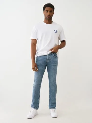 True Religion ▫️ Rocco - Calças de ganga justas de costura simples para homem 6