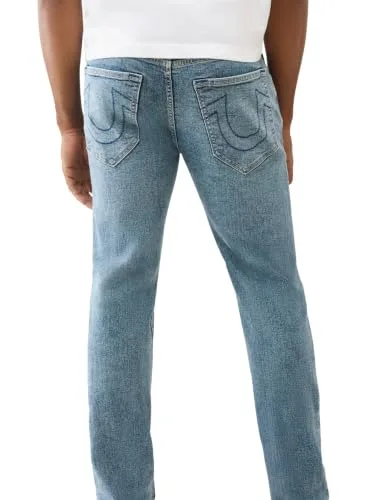 True Religion ▫️ Rocco - Calças de ganga justas de costura simples para homem 7