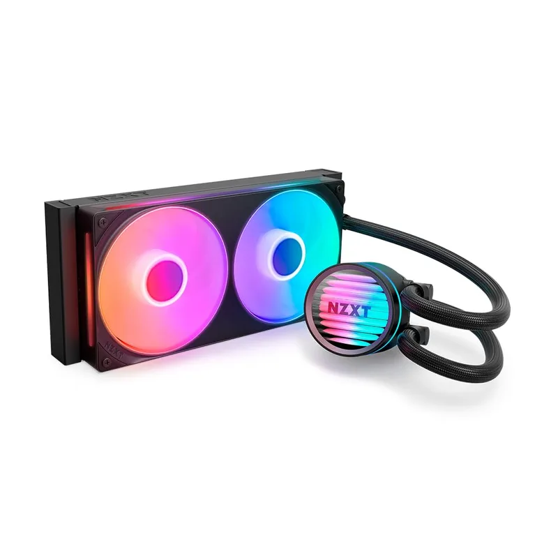 NZXT ▫️ Kraken Core 240 RGB - Sistema de refrigeração líquida AIO para CPU - Radiador de 240 mm - Ventilador de estrutura única de 240 mm - Compatível com Intel® LGA 1851/1700/1200/115X e AMD® AM5/AM4 - Preto