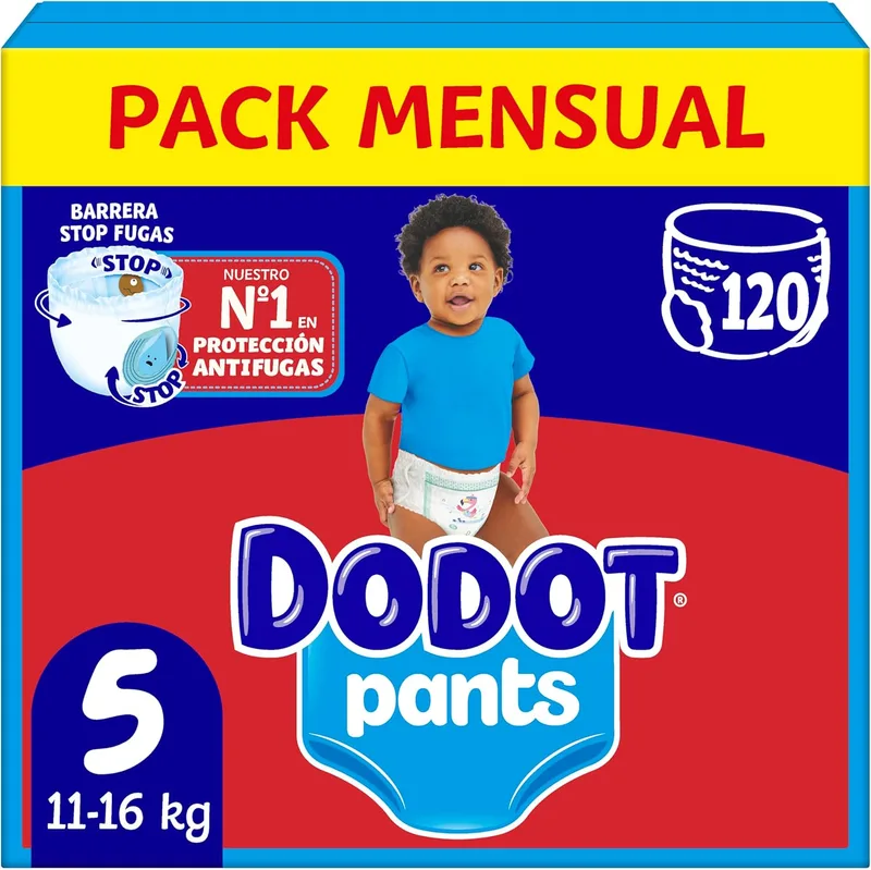 DODOT ▫️ Fraldas-Calcinhas para Bebé Activity Tamanho 5 (11-17 kg), 120 fraldas