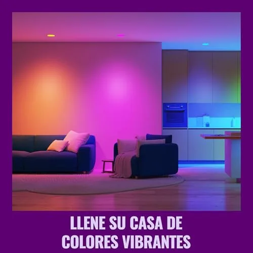WiZ ▫️ Lâmpada LED inteligente de cristal GU10, RGB, equivalente a 50 W, 2200-6500 K, 345 lm, regulável, compatível com Alexa, Google Assistant e Apple Home, 4 unidades. 4