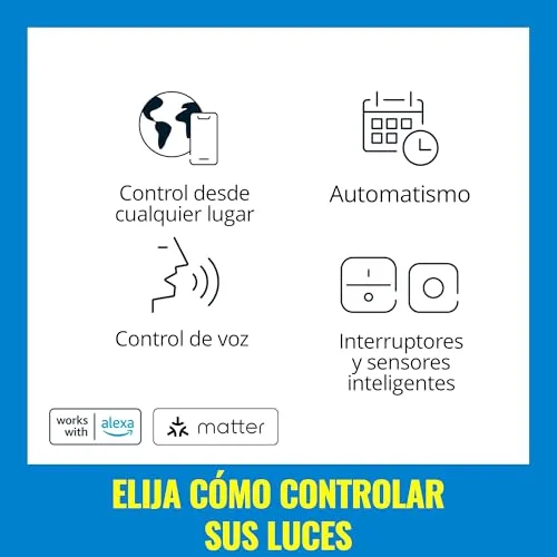 WiZ ▫️ Lâmpada LED inteligente de cristal GU10, RGB, equivalente a 50 W, 2200-6500 K, 345 lm, regulável, compatível com Alexa, Google Assistant e Apple Home, 4 unidades. 7