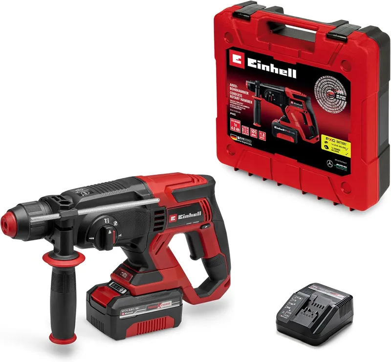 Einhell ▫️ Martelo perfurador a bateria TE-HD 18/20 Li (1x 4,0 Ah)