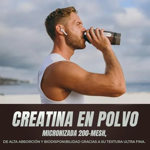 Healthy FUSION ▫️ 100% Creatina Monohidratada, Dose elevada | 5 g de creatina por dose | Promove o crescimento muscular e melhora a resistência física | Elevada solubilidade | 300 g, sem sabor 4