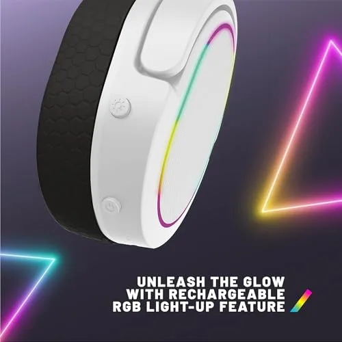 STEALTH ▫️ PANTHER - Auscultadores LED RGB para jogos, cor branca, compatíveis com PS4/PS5, XBOX, Switch e PC, com microfone flexível, conector de 3,5 mm, cabo de 1,5 m, leves, confortáveis e duradouros 5