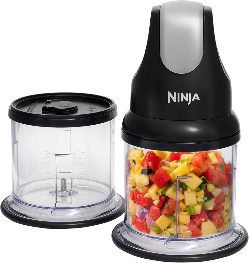Ninja ▫️ Express Chop Mini picador de ervas e legumes, corta e tritura para molhos, purés e sopas; preto NJ1002EUBK