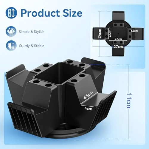 KDD ▫️ 4 Suporte para comando da PS5 para secretária, organizador universal de comandos 4