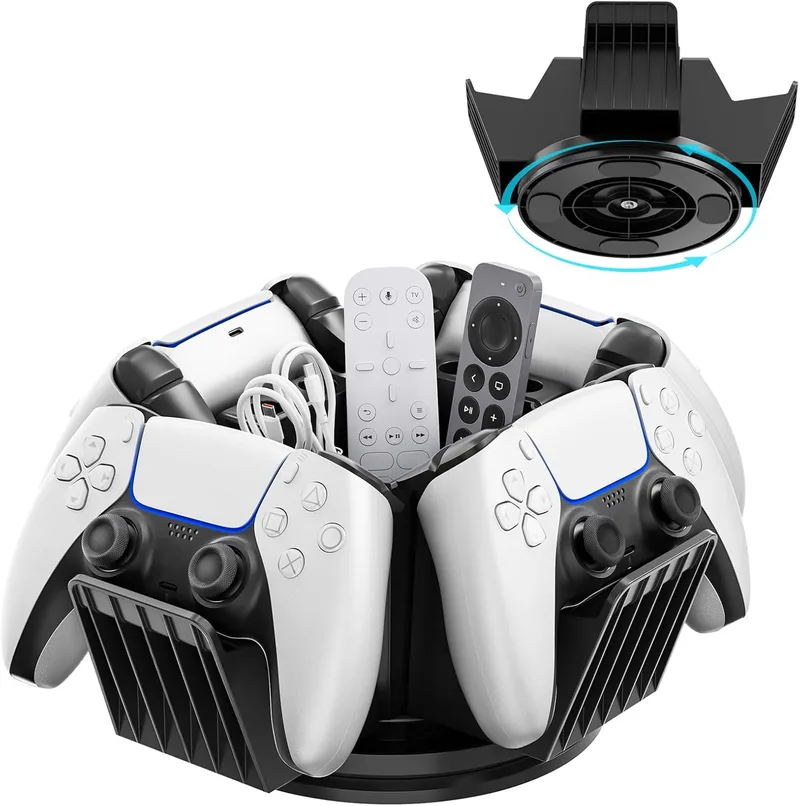 KDD ▫️ 4 Suporte para comando da PS5 para secretária, organizador universal de comandos