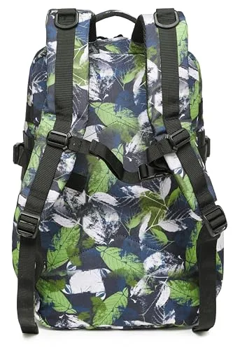 Wotony ▫️ Mochila tática militar para homem, impermeável, mochila de assalto para 3 dias, bolsa Molle com suporte para garrafa de água, Verde (Green leaves), 25 L 3