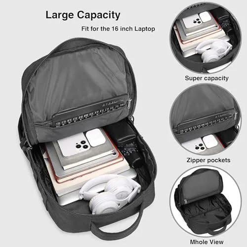 Wotony ▫️ Mochila tática militar para homem, impermeável, mochila de assalto para 3 dias, bolsa Molle com suporte para garrafa de água, Verde (Green leaves), 25 L 6