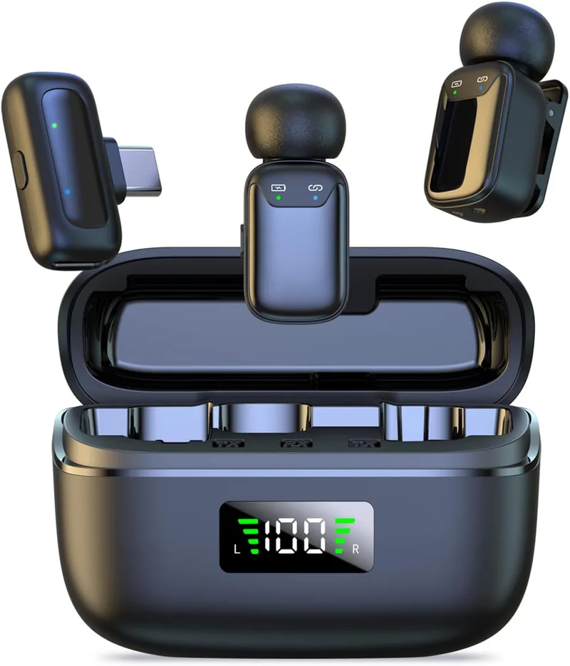 NicNok ▫️ Microfone de lapela sem fios para iPhone, iPad, mini microfone para transmissão em direto, gravação de vídeo, telemóvel Android, computador, entrevista no exterior ou interior, YouTube, Vlog