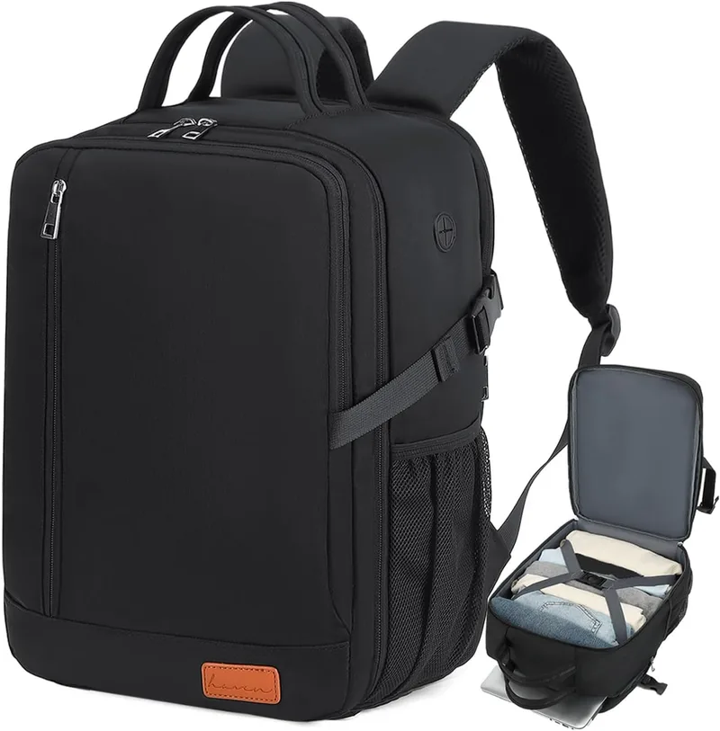 Lossga ▫️ Mochila 40x30x20 para a Ryanair – Mochila de viagem para a cabine do avião, mala de cabine | Bagagem de mão, mala de viagem, mala de cabine portátil com bolsos laterais para a Vueling, Wizz Air e Eurowings – para mulher e homem