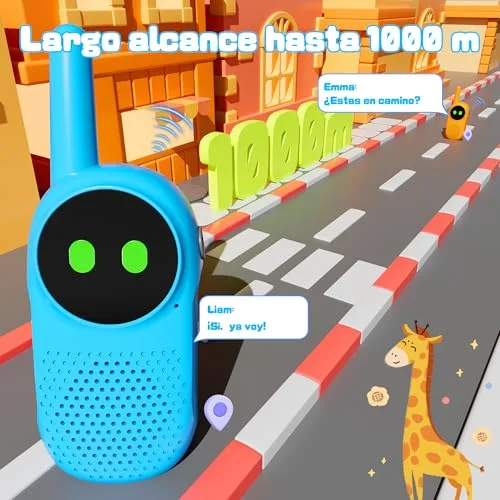 NXGKET ▫️ Walkie-talkie para crianças, Brinquedos para crianças de 3, 4, 5, 6, 7, 8, 9 e 10 anos, presentes para meninas dos 3 aos 12 anos,Walkie-talkie recarregável com bateria para brincadeiras ao ar livre das crianças, presentes de aniversário, Natal, Páscoa e Halloween 5