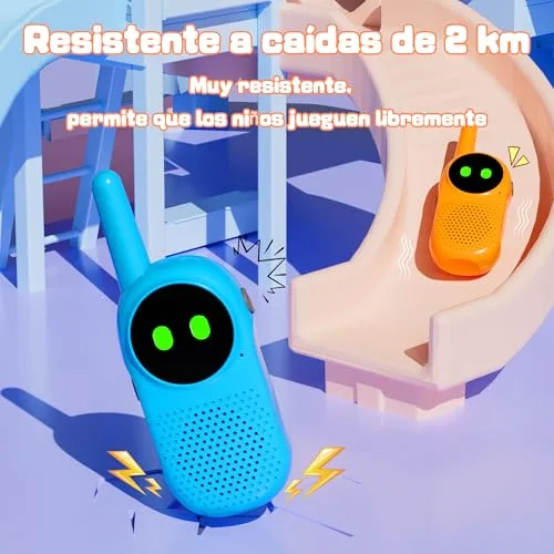 NXGKET ▫️ Walkie-talkie para crianças, Brinquedos para crianças de 3, 4, 5, 6, 7, 8, 9 e 10 anos, presentes para meninas dos 3 aos 12 anos,Walkie-talkie recarregável com bateria para brincadeiras ao ar livre das crianças, presentes de aniversário, Natal, Páscoa e Halloween 6
