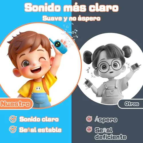 NXGKET ▫️ Walkie-talkie para crianças, Brinquedos para crianças de 3, 4, 5, 6, 7, 8, 9 e 10 anos, presentes para meninas dos 3 aos 12 anos,Walkie-talkie recarregável com bateria para brincadeiras ao ar livre das crianças, presentes de aniversário, Natal, Páscoa e Halloween 7