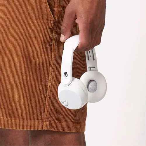 Skullcandy ▫️ Auscultadores Bluetooth sem fios Icon 180, com auriculares sobre a orelha, até 50 horas de autonomia, leves e ideais para viagens, ajuste seguro, resistentes ao suor e à água, microfone para iPhone e Android - Bone 6