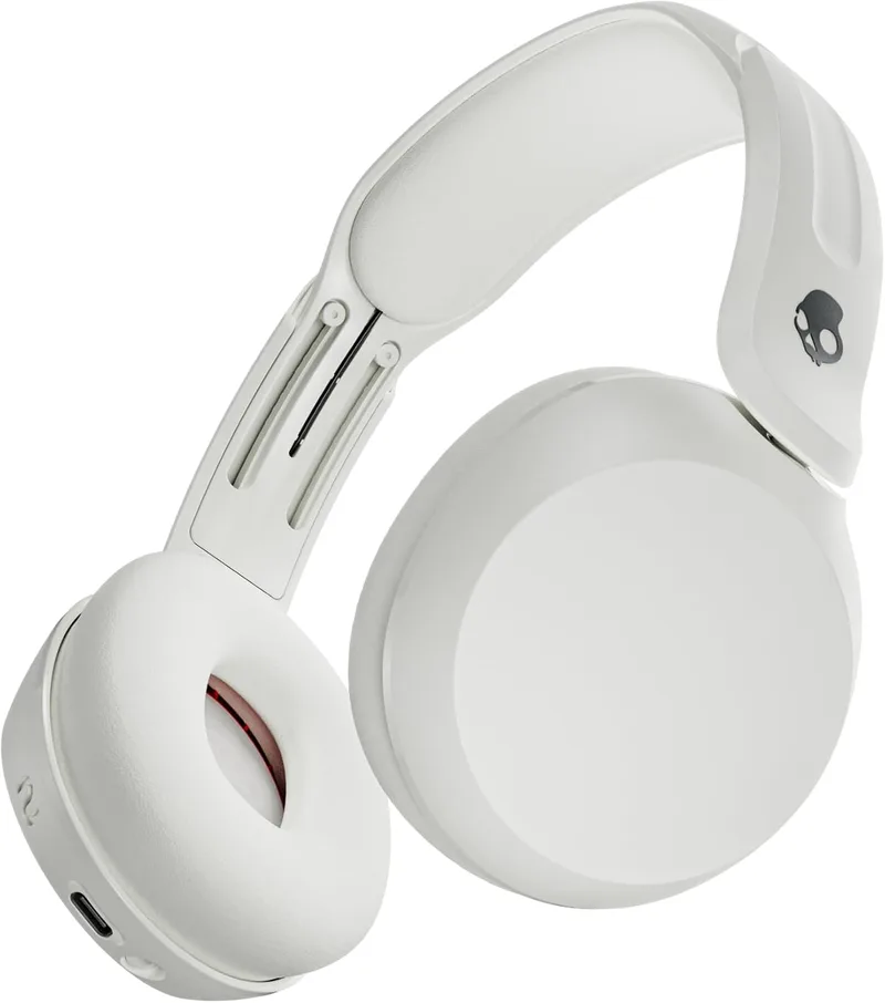 Skullcandy ▫️ Auscultadores Bluetooth sem fios Icon 180, com auriculares sobre a orelha, até 50 horas de autonomia, leves e ideais para viagens, ajuste seguro, resistentes ao suor e à água, microfone para iPhone e Android - Bone