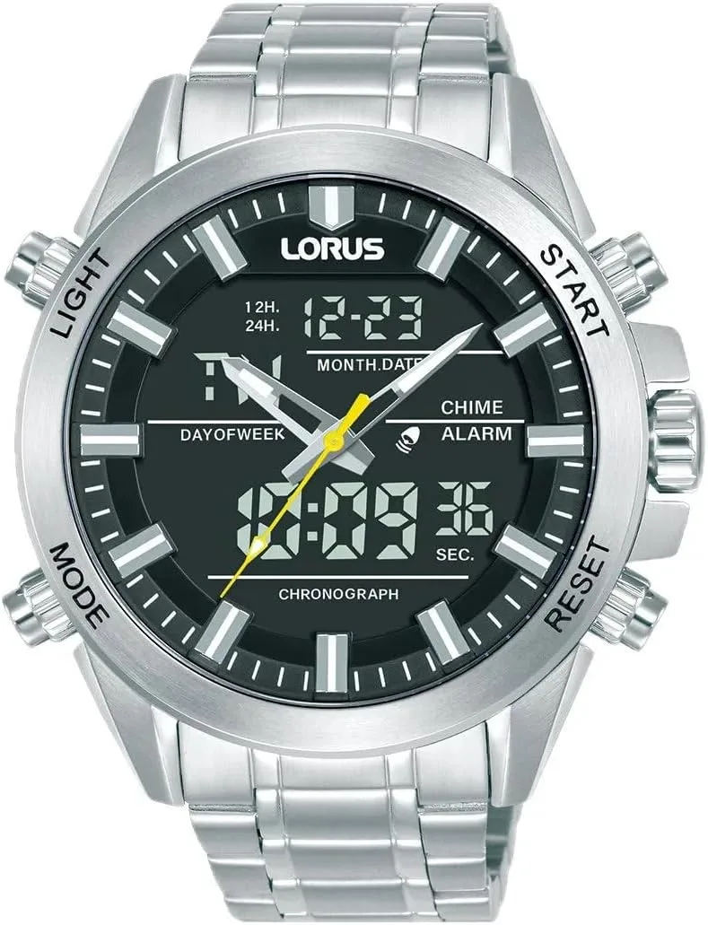 Lorus ▫️ Relógio de Quartzo para homem com caixa em aço inoxidável