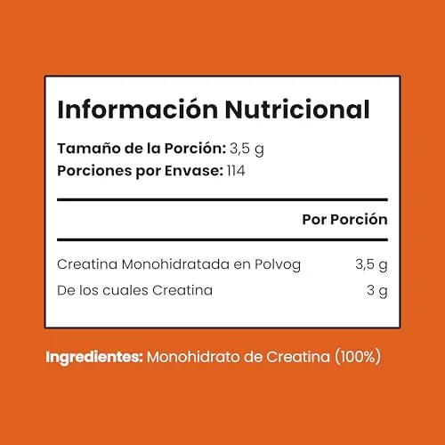 VitaBright ▫️ Creatina Monohidratada em Pó Micronizado | Saco de 400 g | 114 Doses | Creatina Monohidratada em Pó Ultrafino de 200 Mesh de Fácil Dissolução (Não em Gomas) | Vegana | Creatine 3