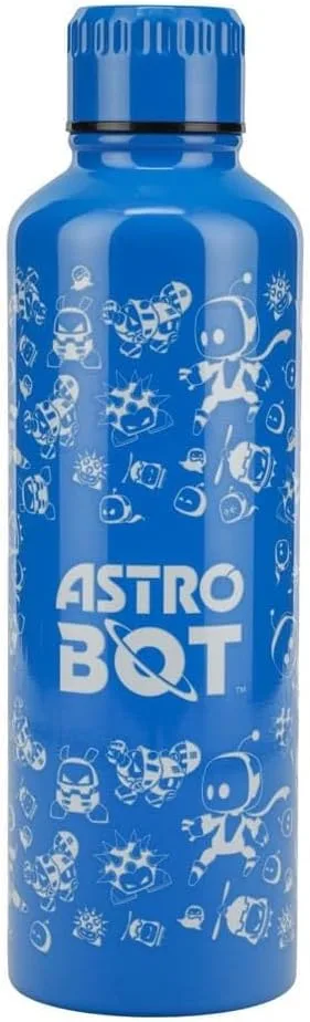Paladone ▫️ Garrafa de água metálica Astro, garrafa de aço inoxidável de 500 ml com tampa de rosca, garrafa térmica de viagem reutilizável para jogadores, escola, trabalho e presentes