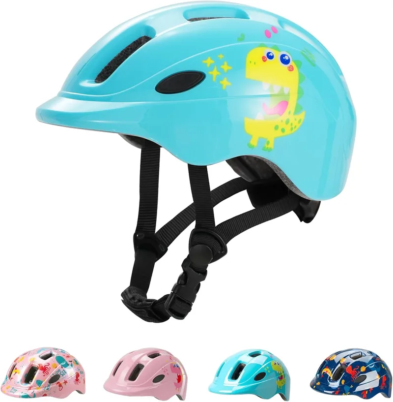 Favoto ▫️ Capacete infantil – Adequado para meninos e meninas, ajustável (48-52 cm), para bicicleta, skate, trotineta e patins, leve e respirável, 3-5 anos