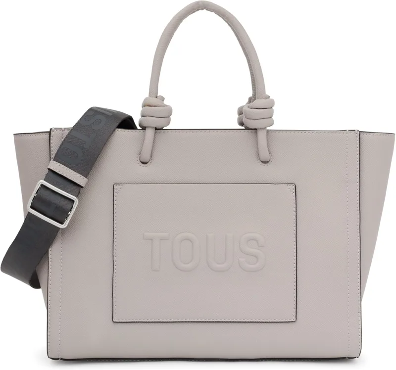 TOUS ▫️ Shopper Medium Amaya Cinzento, Para Mulher, Medidas 23 x 31 x 16 cm, Nova Coleção La Rue