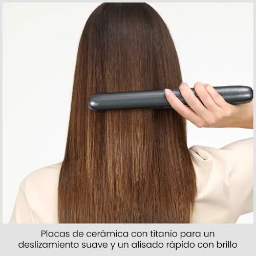 BaByliss ▫️ Alisador de cabelo Titanium Shine - Tecnologia de deslizamento suave em titânio-cerâmica, 5 níveis de calor 150–230 °C, utilizável em todo o mundo, prateado, ST260E 2