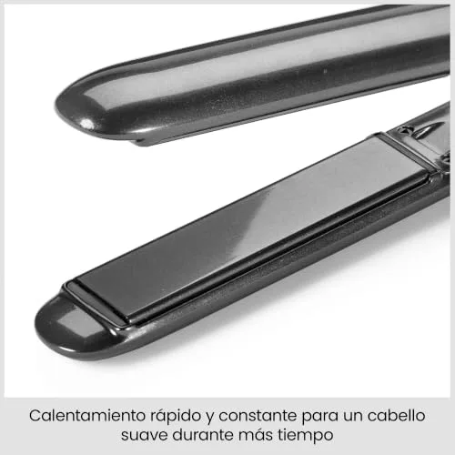 BaByliss ▫️ Alisador de cabelo Titanium Shine - Tecnologia de deslizamento suave em titânio-cerâmica, 5 níveis de calor 150–230 °C, utilizável em todo o mundo, prateado, ST260E 5