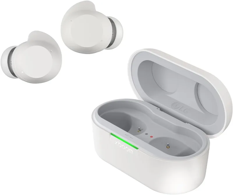 LG ▫️ xboom Budsplus, Auscultadores sem fios, Cancelamento de ruído, Auscultadores sem fios Bluetooth, Auscultadores sem fios, Auscultadores Bluetooth, Branco