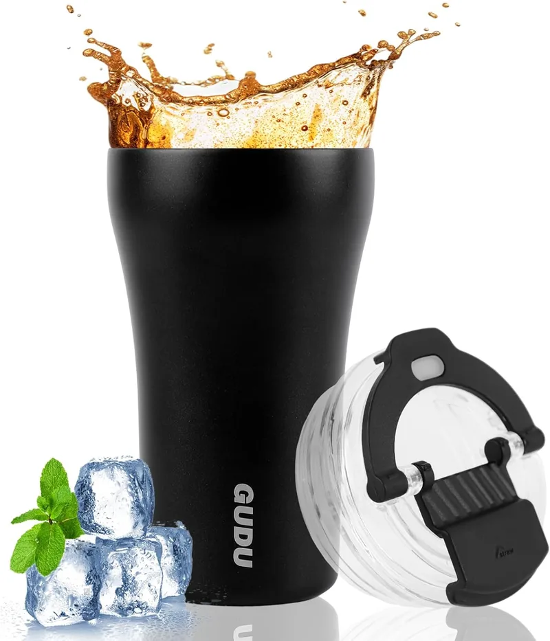 kiptyg ▫️ Caneca térmica de café de 380 ml em aço inoxidável - Caneca de viagem reutilizável com tampa anti-fuga, parede dupla para café quente, chá e bebidas frias, amiga do ambiente