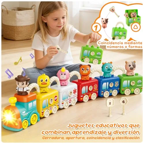 KADAYAYA ▫️ Brinquedo educativo «Comboio Montessori» para crianças de 2 anos 5