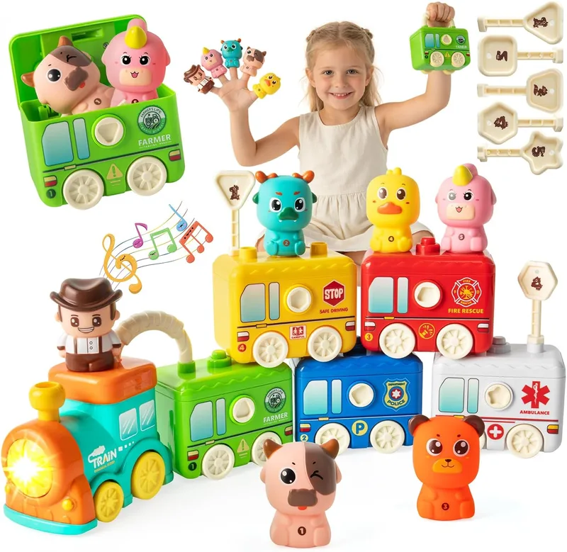 KADAYAYA ▫️ Brinquedo educativo «Comboio Montessori» para crianças de 2 anos
