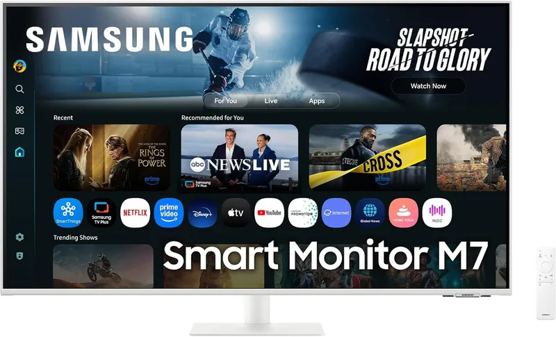 Samsung ▫️ LS43FM701UUXEN - Monitor inteligente M7 43" 4K (3.840 x 2.160, 16:9, 60Hz, 1ms, VA, Gaming Hub, One UI Tizen, AI Picture Optimizer, 4K UHD, SmartThings, Knox Security), Preto, Versão 2025